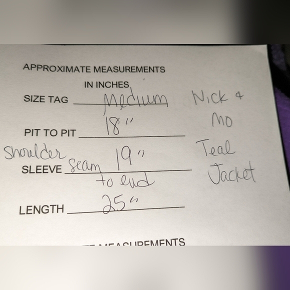 Nick & Mo teal button ruffle one button jacket,medium NWT - Picture 4 of 4